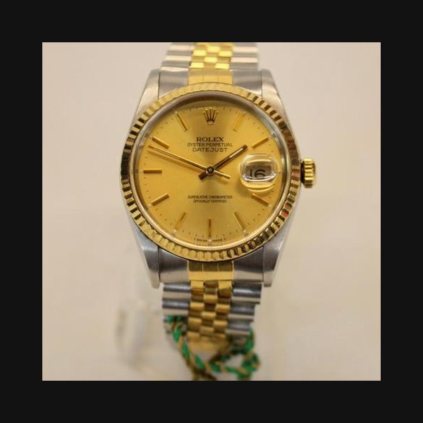 Rolex Datejust1990 ROLEX DATEJUST Automatic Watch REF 16233 36mm FULL SET Two Tone SERVICED Awesome FULL SET
