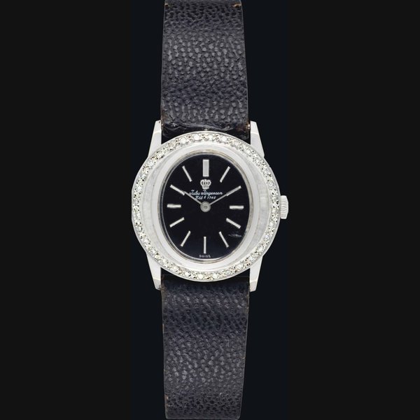 Jules Jürgensen. An attractive 14k White Gold and Diamond-set Lady’s Wristwatch, Worn on the TV Show “Mad Men” Signed Jules Jürgensen, Est.d 1740, Movement No. T67'836, Case No. J16052, Circa 1960