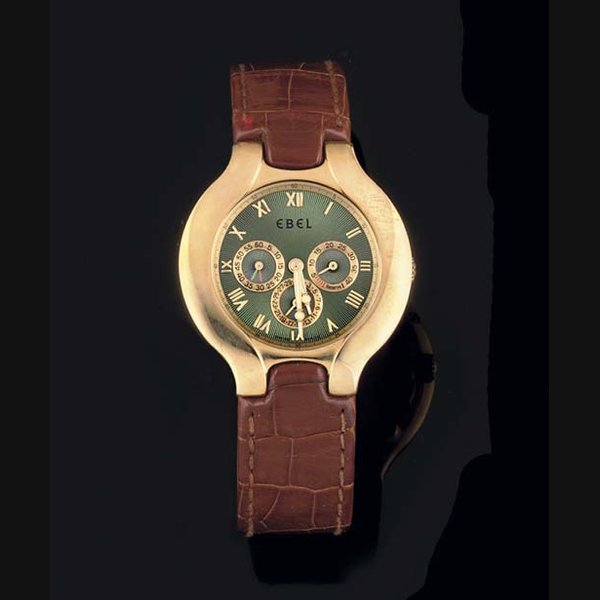 Ebel. An 18ct Gold Automatic Wristwatch with Power Reserve indication and Date SIGNED EBEL LICHINE, NO 8964980-81400114, CIRCA 2000