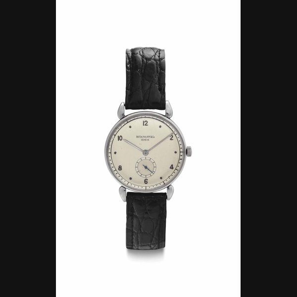 Patek Philippe. A Stainless Steel Wristwatch with Teardrop Lugs SIGNED PATEK PHILIPPE, GENÈVE, REF. 1461, MOVEMENT NO. 912’101, CASE NO. 635’492, MANUFACTURED IN 1945