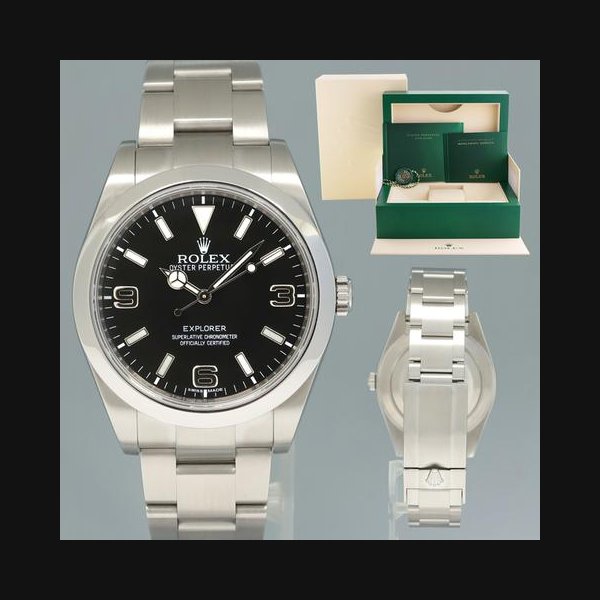 Rolex Explorer2010 MINT Rolex 214270 Explorer 1 Black Arabic MK1 Dial Steel 39mm Oyster Watch Box