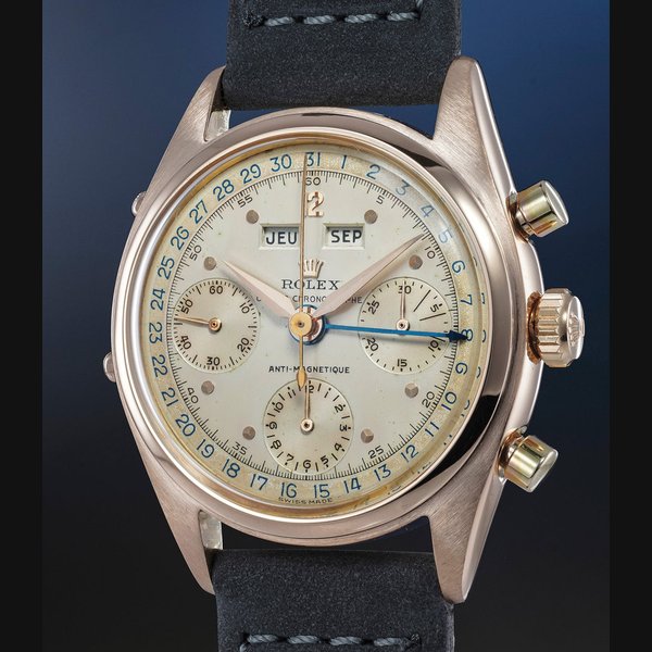 Rolex Ref. 6036 inside caseback stamped "6034" with "00000" stamped on top and "6036" Oyster Chronographe, "Dato-Compax", "Jean-Claude Killy"