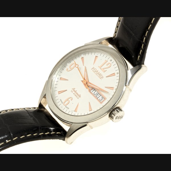 Roamer. A stainless steel automatic calendar wristwatch Ref. 101632
