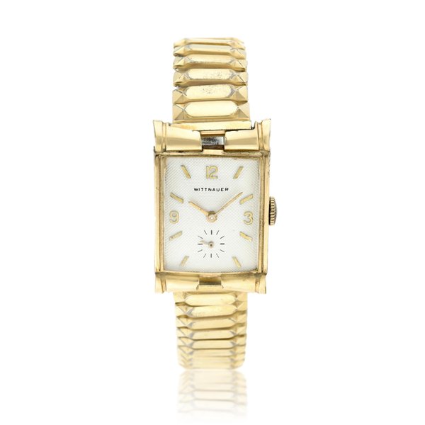 Wittnauer A gold filled rectangular wristwatch, Circa 1950