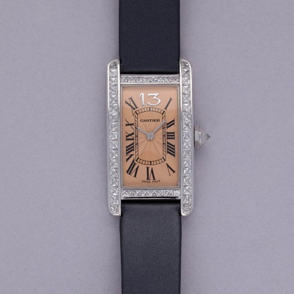 Cartier Cartier Tank Americaine Baguette Diamond Case 100th Anniversary of 13 de la Paix 18k WG