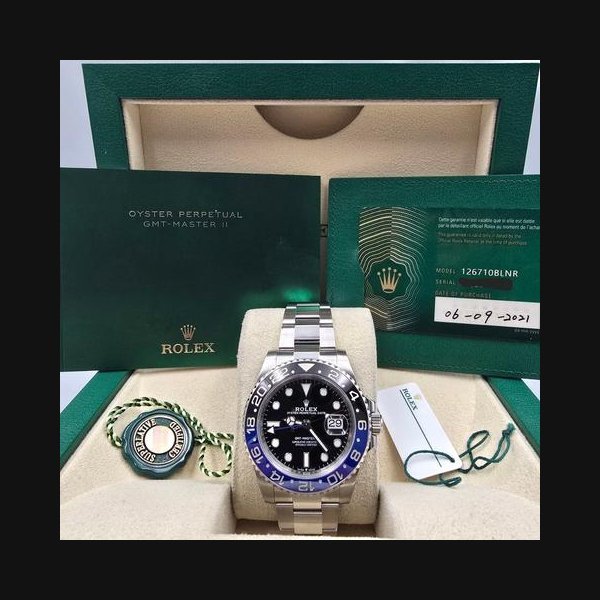 Rolex Rolex GMT-Master II2021 FULL SET GMT Master II Batman Steel Oyster 40mm