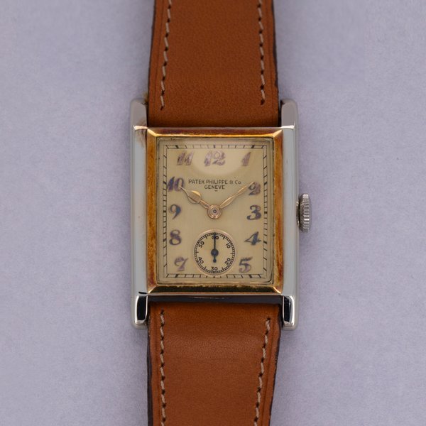 Patek Philippe Patek Philippe Pre-Reference Rectangular Champagne Breguet Dial Two-Tone 18k Gold