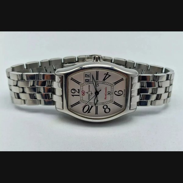 Ulysse Nardin ULYSSE NARDIN MICHELANGELO 233-48 SILVER DIAL AUTO MAN'S WATCH BOX&PAPERS / R053, Price & Market Data