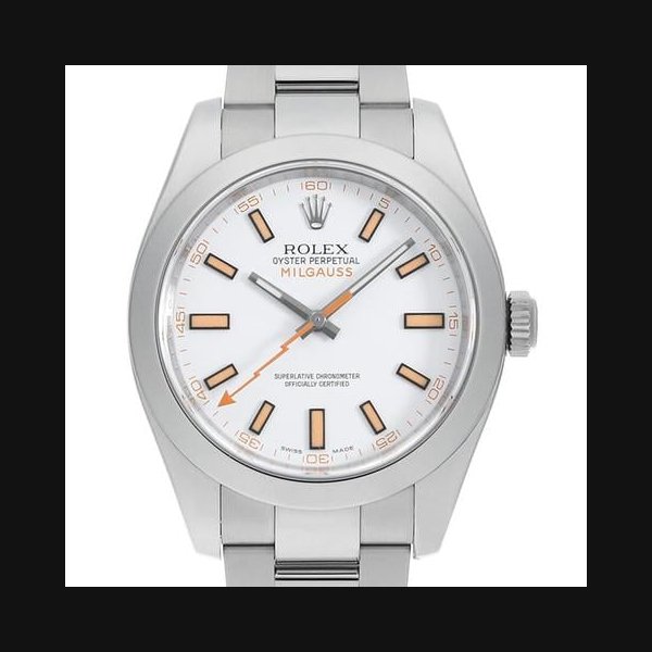 Rolex Milgauss116400 white Random Number USED mens