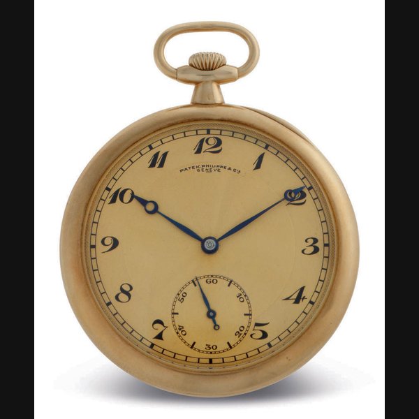 PATEK PHILIPPE. AN 18K GOLD OPENFACE KEYLESS LEVER DRESS WATCH SIGNED PATEK PHILIPPE & CIE, GENEVE, MOVEMENT NO. 187896, CASE NO. 287883, MANUFACTURED IN 1920