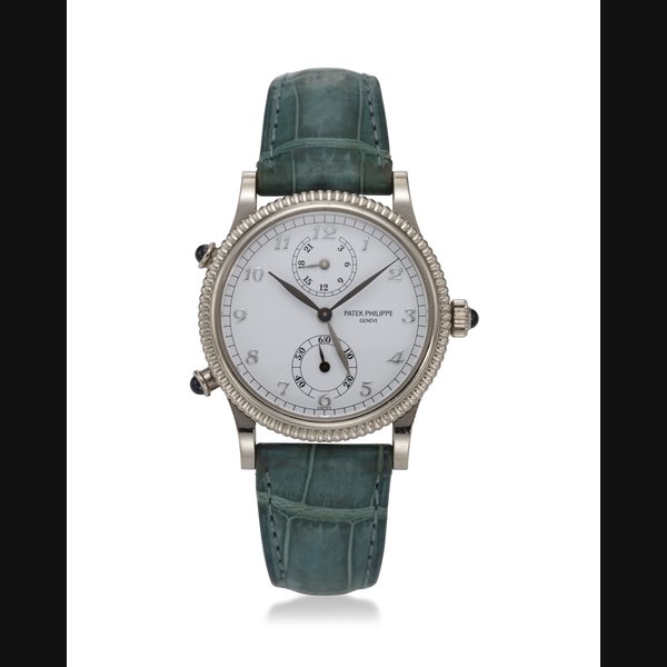 PATEK PHILIPPE, REF. 4864, AN 18K WHITE GOLD DUAL TIME WRISTWATCH