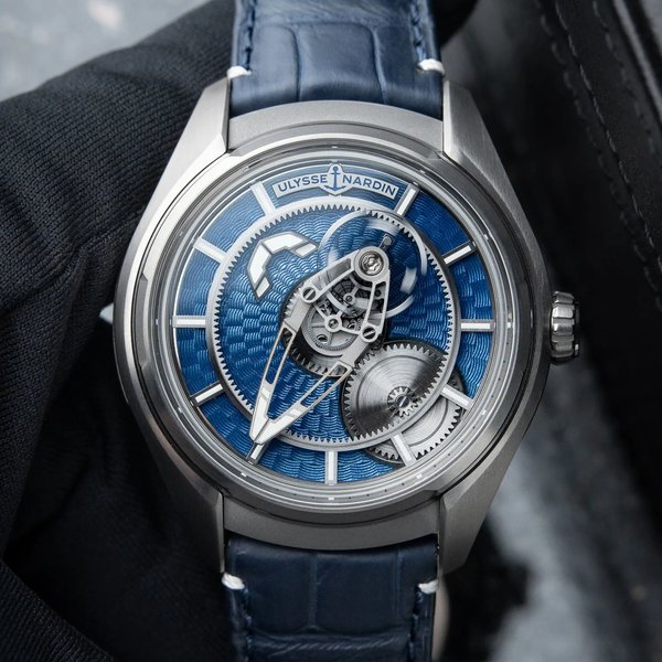 Ulysse Nardin Freak X RARE Enamel Blue Guilloche Titanium Limited Edition Ref. 2303-270LE-3AE-THG/3A