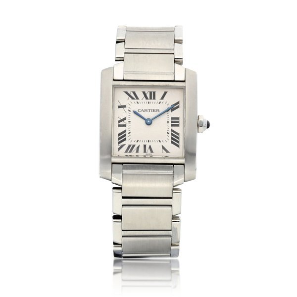 Cartier Tank Française, Reference 2301 | A stainless steel wristwatch with bracelet, Circa 2015 | 卡地亞 Tank Française 型號2301 | 精鋼鏈帶腕錶，約2015年製 · 2301