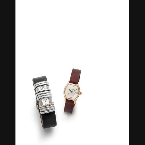 Cartier Cartier. An 18K gold mother of pearl and diamond set quartz wristwatch Tortue, Case No.660170266, Circa 1995