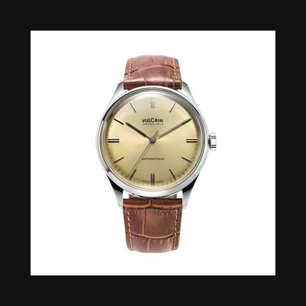 VulcainGrand Prix - Champagne 670171A70 - Brown Leather Strap Alligator Print - OFFICIAL DEALER - FACTORY NEW - FULL WARRANTY