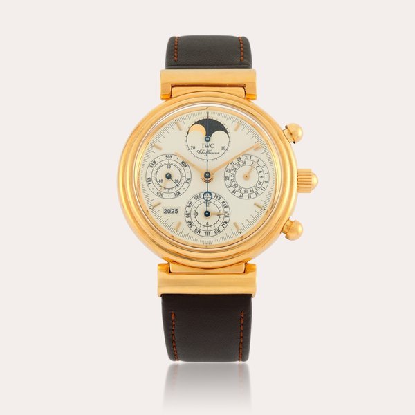 IWC Da Vinci, Reference 3750 | A yellow gold perpetual chronograph wristwatch with moon phases and year display | Circa 2000 · 3750