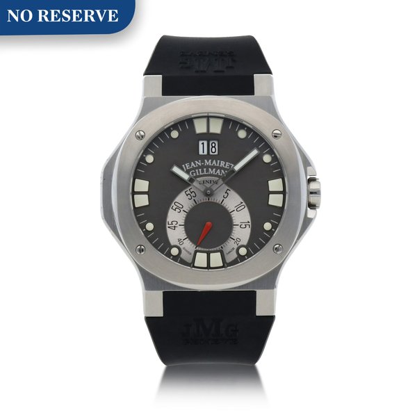 Jean-Mairet & Gillman SPORT GRANDE DATE STAINLESS STEEL WRISTWATCH WITH DATE CIRCA 2005