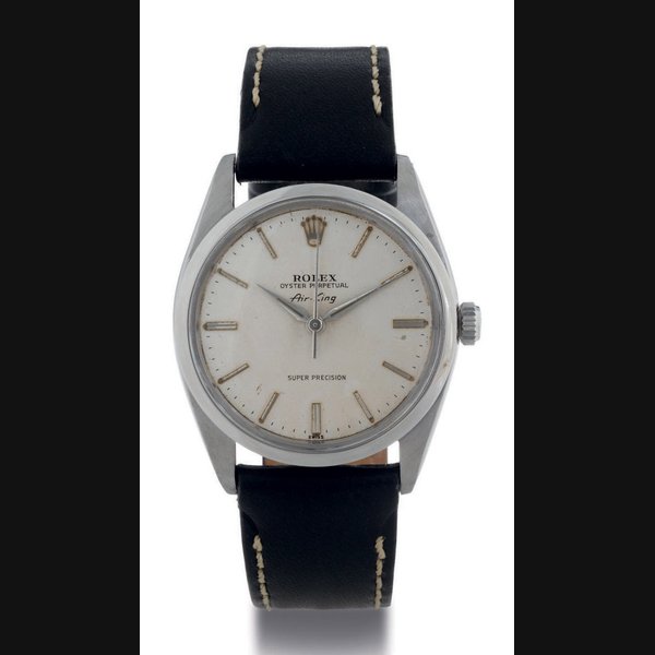 ROLEX. A STAINLESS STEEL AUTOMATIC WRISTWATCH WITH CENTER SECONDS SIGNED ROLEX, OYSTER PERPETUAL, SUPER PRECISION, AIR KING, CASE NO. 372816, REF. 5504, CIRCA 1960