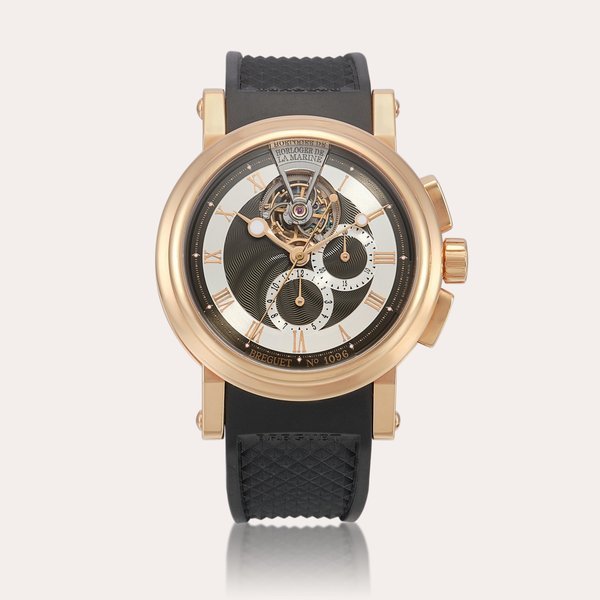 Breguet Marine Tourbillon, Reference 5837 | A pink gold tourbillon chronograph wristwatch, Circa 2009 | 寶璣 | Marine Tourbillon 型號5837 | 粉紅金陀飛輪計時腕錶，約2009年製 · 5837