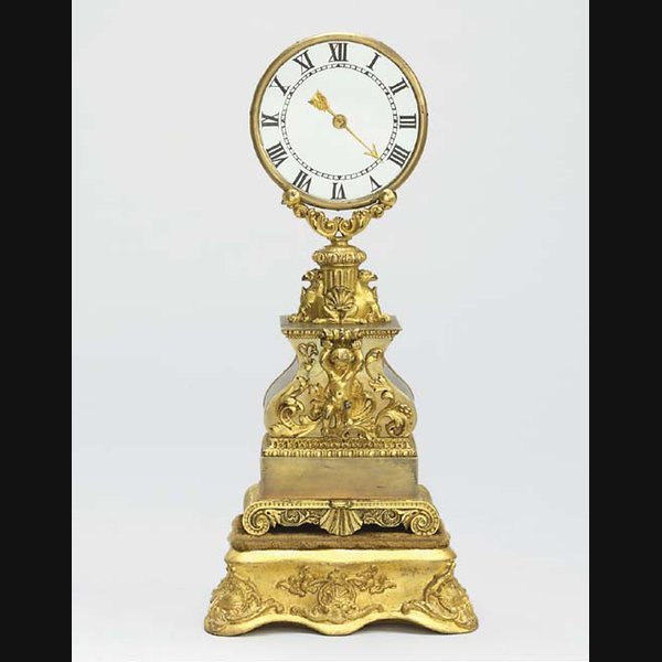 A Napoleon Iii Brass A Napoleon III brass, gilt-brass and gilt-wood striking mystery clock DUVAL, PARIS, NO.51. CIRCA 1860