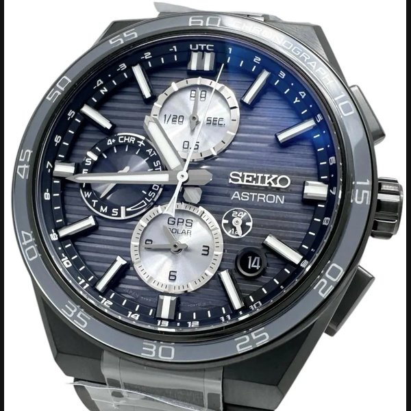 Seiko [SEIKO] Unused Astron Nexstar SBXC179 (5X83-0AP0-1) Wristwatch Titanium Solar Radio Black Dial/Black Strap Men's