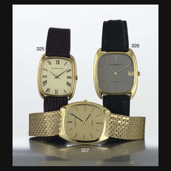 VACHERON CONSTANTIN. AN 18K GOLD CUSHION AUTOMATIC WRISTWATCH WITH DATE SIGNED VACHERON & CONSTANTIN, GENEVE, MOVEMENT NO. 635291, CASE NO. 479010, CIRCA 1980