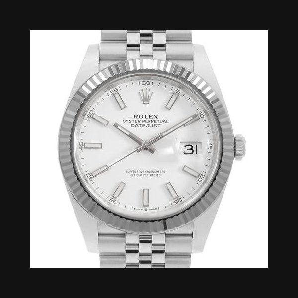 Rolex Datejust41 126334 white Bar 5 Rows Jubilee Bracelet Random Number USED mens