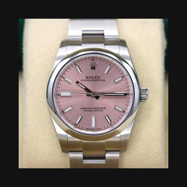 Rolex Rolex Oyster Perpetual34 Pink Baton Dial 124200 2022 Pink Baton Dial
