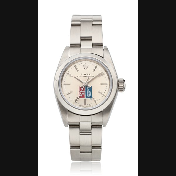 ROLEX, LADIES’ OYSTER PERPETUAL, “DOMINO’S PIZZA”, REF. 67180