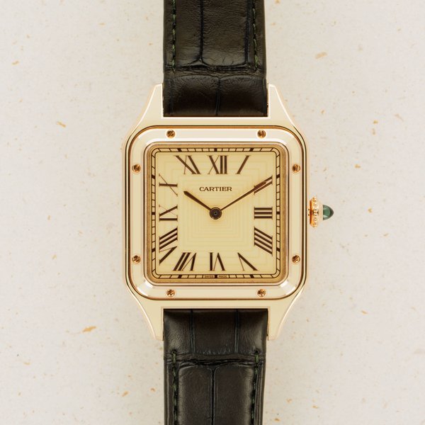 Cartier CARTIER SANTOS DUMONT CREAM LACQUERED 18K RG WGSA0054