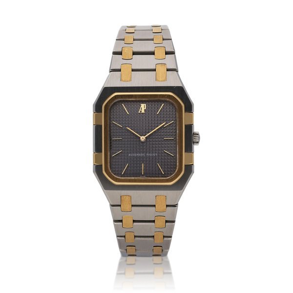 Audemars Piguet Royal Oak Rectangular | A stainless steel and yellow gold bracelet watch, Circa 1980