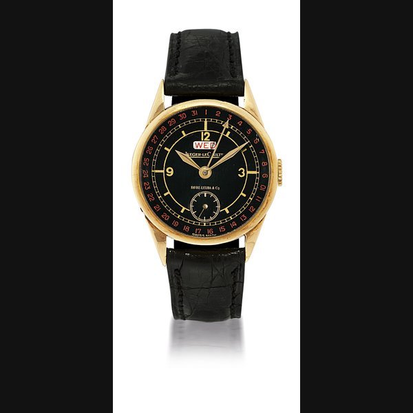  JAEGER-LECOULTRE YELLOW GOLD MANUALLY-WOUND WRISTWATCH WITH DAY AND DATE, RETAILED BY FAVRE-LEUBA & CO CASE NO. 44842, CIRCA 1945
