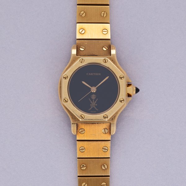 Cartier Cartier Santos Octagonal 17092 Ladies Khanjar Dial Made for Sultanate of Oman 18k YG