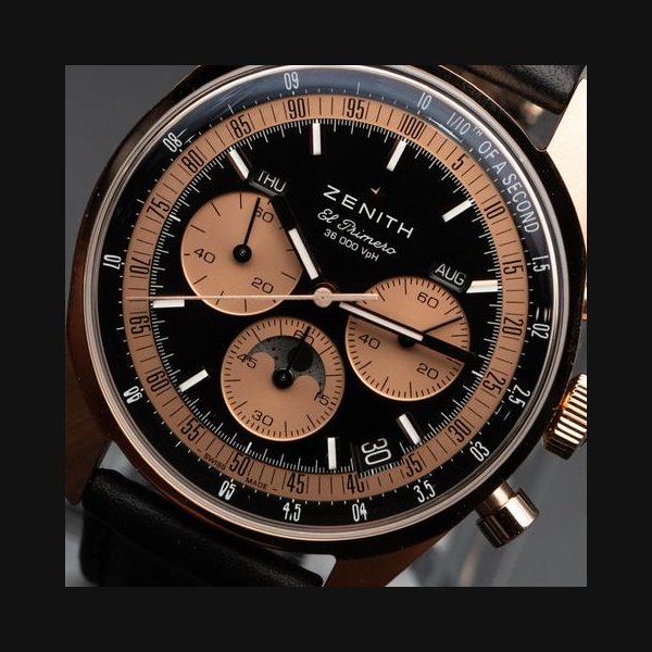 ZenithChronomaster Original Triple Calendar Rose Gold Black Dial Fullset Ref. 18.3400.3610/21.C911