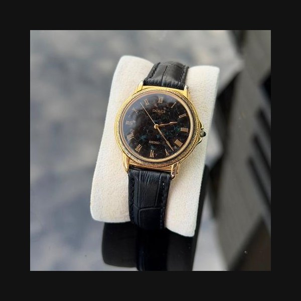 SeikoStone Dial 1972 Ultra Rare Blue Marble Dial with Roman Numerals Ref. 8N41-6180