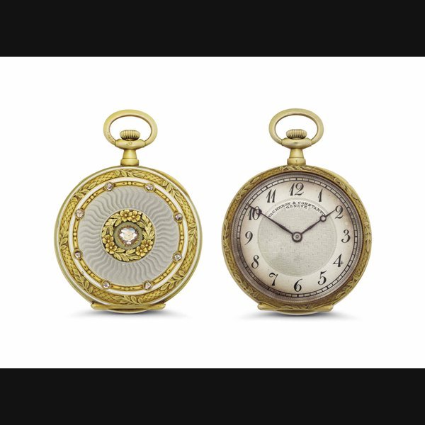 Vacheron Constanin Vacheron Constanin. An 18k Gold, Enamel and Diamond-set Pendant Watch SIGNED VACHERON CONSTANTIN, MOVEMENT NO. 334'979, CASE NO. 203'659, MANUFACTURED IN 1906