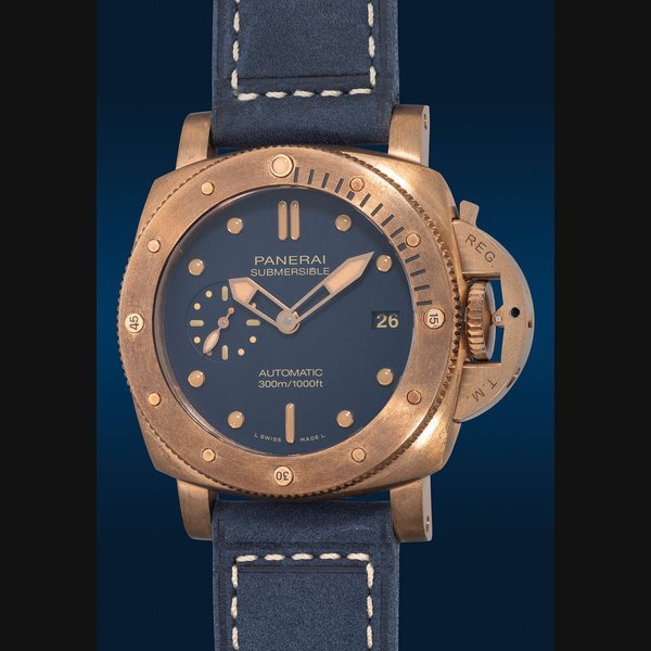 Panerai Panerai Ref. PAM01074 Submersible Bronzo Blu Abisso · PAM01074