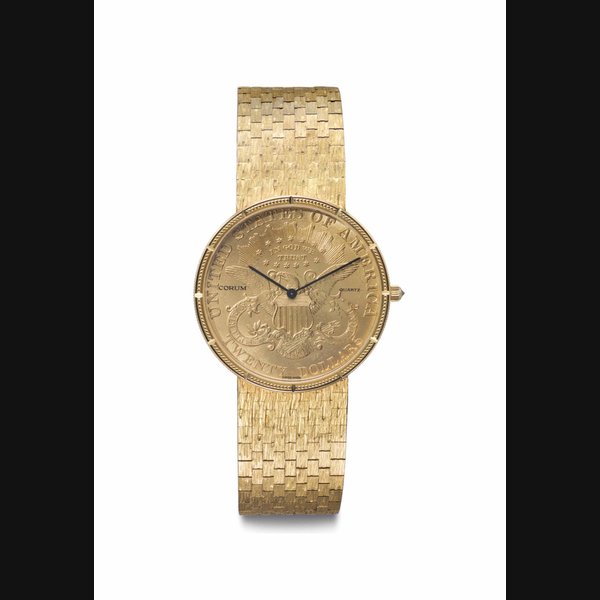 Corum. An 18k Gold Coin Bracelet Watch Signed Corum, Movement No. 257703, Case No. 408'868, Circa 1995