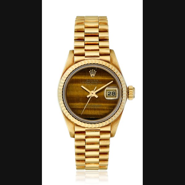 ROLEX, LADIES TIGER’S EYE DATEJUST, REF. 6917