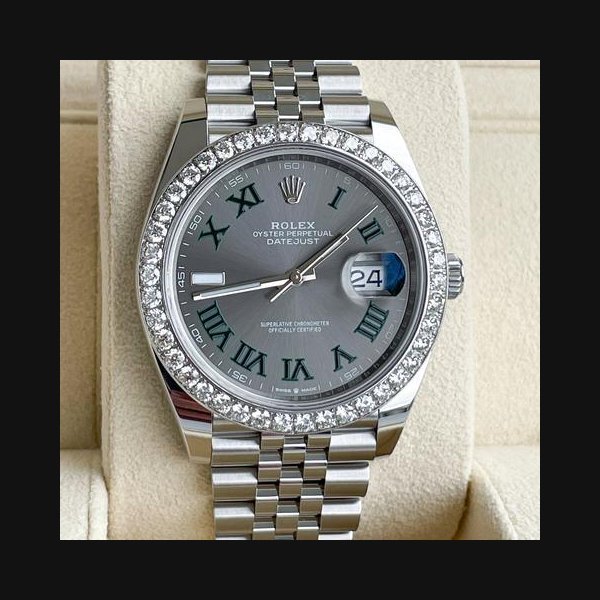 Rolex Rolex Datejust41mm Wimbledon Full Set 2025 UNWORN 126300 Diamanten Diamond Bezel
