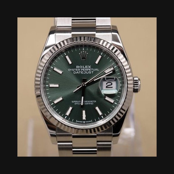 Rolex Rolex Datejust36 2023 Mint Green Index Dial on Oyster 126234