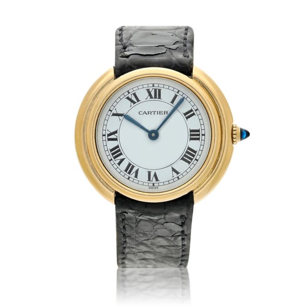 Cartier Vendôme, A yellow gold wristwatch, Circa 1980
