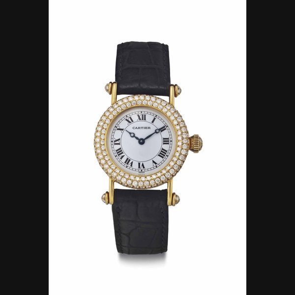 Cartier Cartier. A Lady's 18k Gold and Diamond-Set Wristwatch SIGNED CARTIER. NO. 14500, NO. R2682, CIRCA 1998