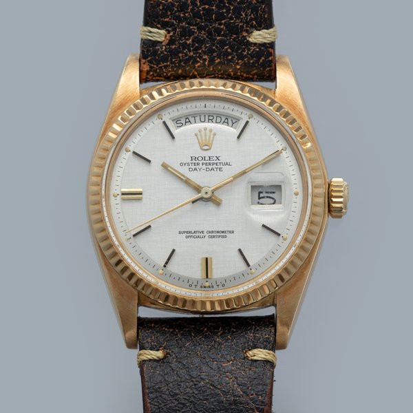 Rolex Day-Date 1803 Silver Linen Dial 18k YG