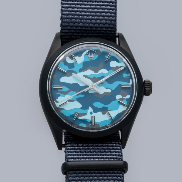 Rolex PROJECT X CUSTOMIZED ROLEX AIR-KING 5500 CAMO BLUE DIAL
