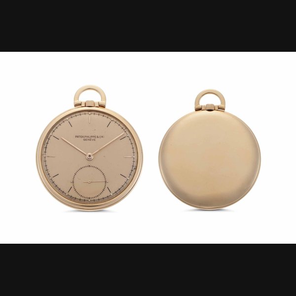 Patek Philippe. An 18k Pink Gold Openface Keyless Lever Dress Watch SIGNED PATEK PHILIPPE & CIE, GENÈVE, REF. 716, MOVEMENT 890'638, CASE NO. 419'379, MANUFACTURED IN 1943