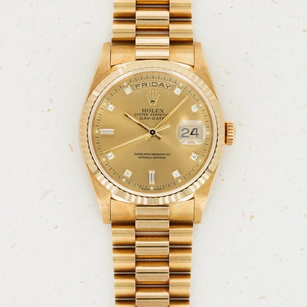 Rolex Rolex Day-Date Diamond Dial 18238 18k Yellow Gold · 18238