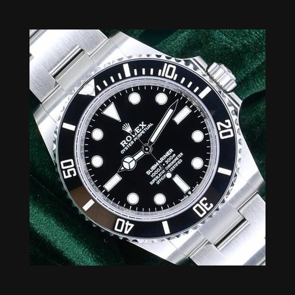 Rolex Rolex Submariner (No Date)MINT COMPLETE SET Submariner "No Date" Black Dial Ceramic Bezel Stainless Steel 124060