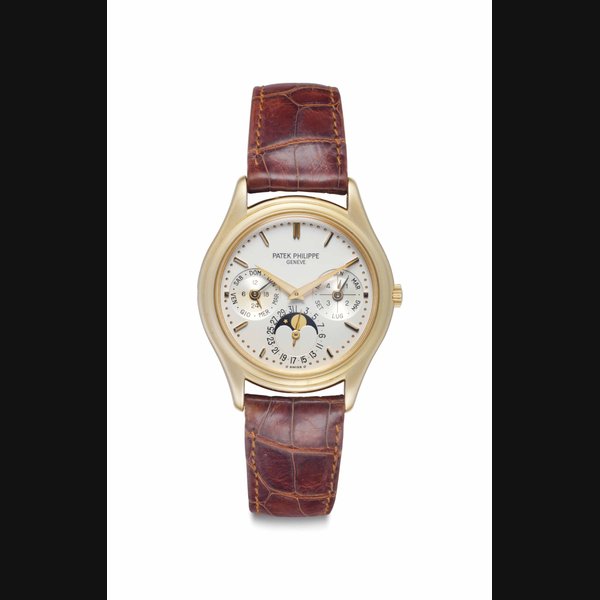 Patek Philippe. A Fine 18k Pink Gold Automatic Perpetual Calendar Wristwatch with Moon Phases Signed Patek Philippe, Genève, Ref. 3940R, Movement No. 775'518, Case No. 2'970'053, Manufactured in 1995