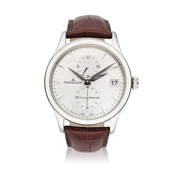 Jaeger-LeCoultre Reference 174.8.05.S Master Hometime | A stainless steel dual time automatic wristwatch with 24 hour indicator and date, Circa 2010